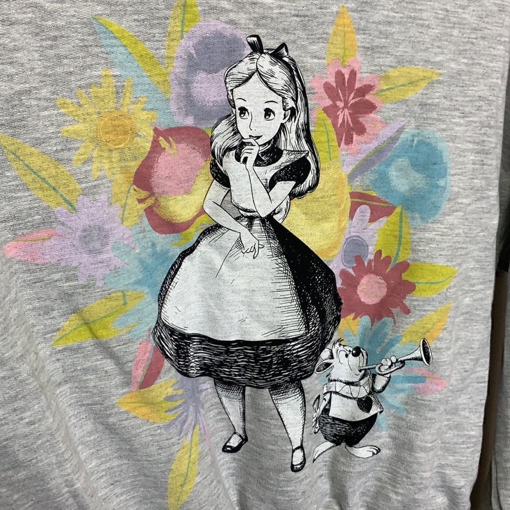 Alice in Wonderland gray sweatshirt medium (C1) - Picture 2 of 6